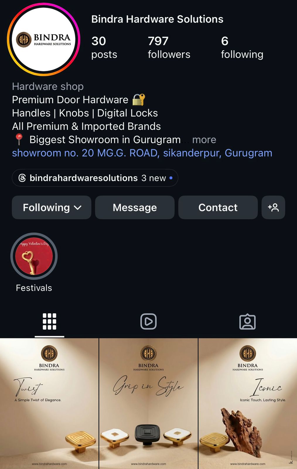 Bindra Hardware Solutions – Social Media Management